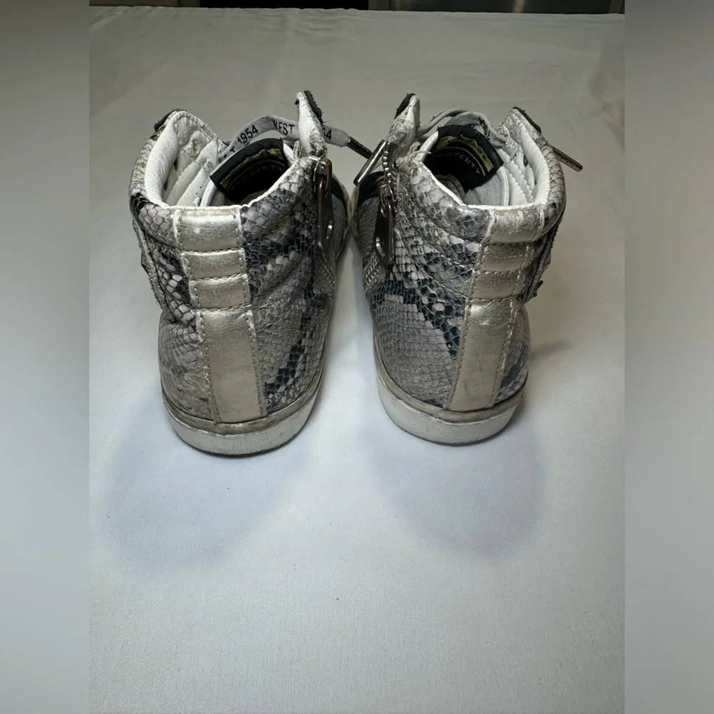 VINTAGE HAVANA MEDOW STUDDED SNAKE-EMBOSSED‎ HIGH-TOP SNEAKERS SIZE 5.5